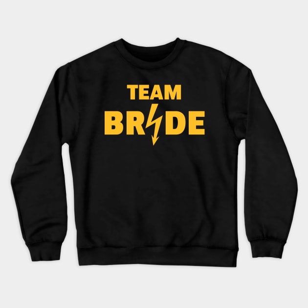 Team Bride Flash (Hen Night / Bachelorette Party / Gold) Crewneck Sweatshirt by MrFaulbaum